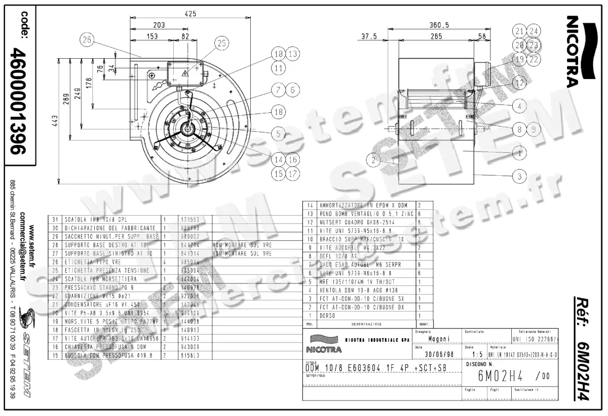 4624001396-VENTILATEUR NICOTRA GEBHARDT DDM10/8 550W 4P M230V 1V E6G3604 +PI+BB *6M02H4* 2