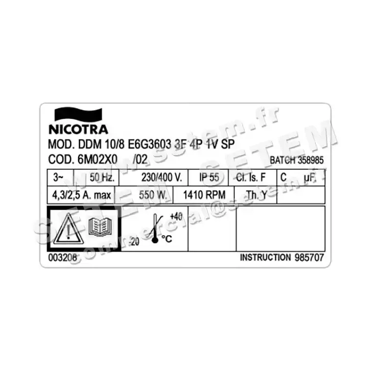 4624001404-VENTILATEUR NICOTRA GEBHARDT DDM10/8 550W 4P T230/400V 1V E6G3603 +SP *6M02X0* 4