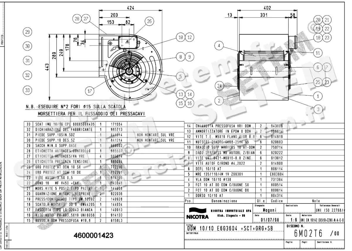 4624001423-VENTILATEUR NICOTRA GEBHARDT DDM10/10 550W 4P M230V 1V E6G3604 +PI+BB+GRA *6M02T6*
