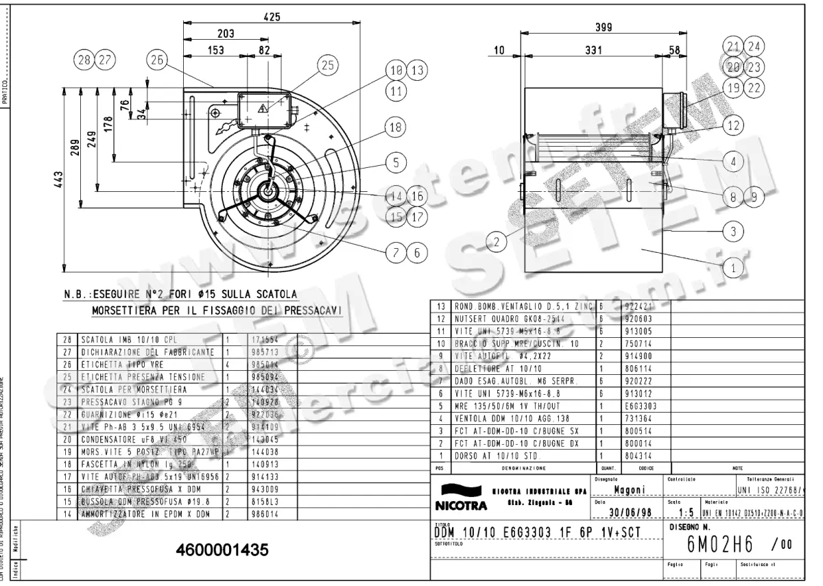 4624001435-VENTILATEUR NICOTRA GEBHARDT DDM10/10 200W 6P M230V 1V E6G3303 +BB *6M02H6*