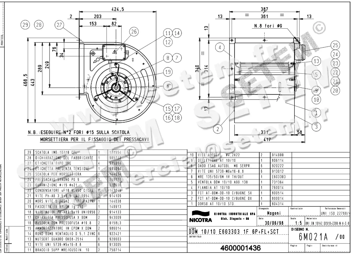 4624001436-VENTILATEUR NICOTRA GEBHARDT DDM10/10 200W 6P M230V 1V E6G3303 +BR+BB *6M021A*