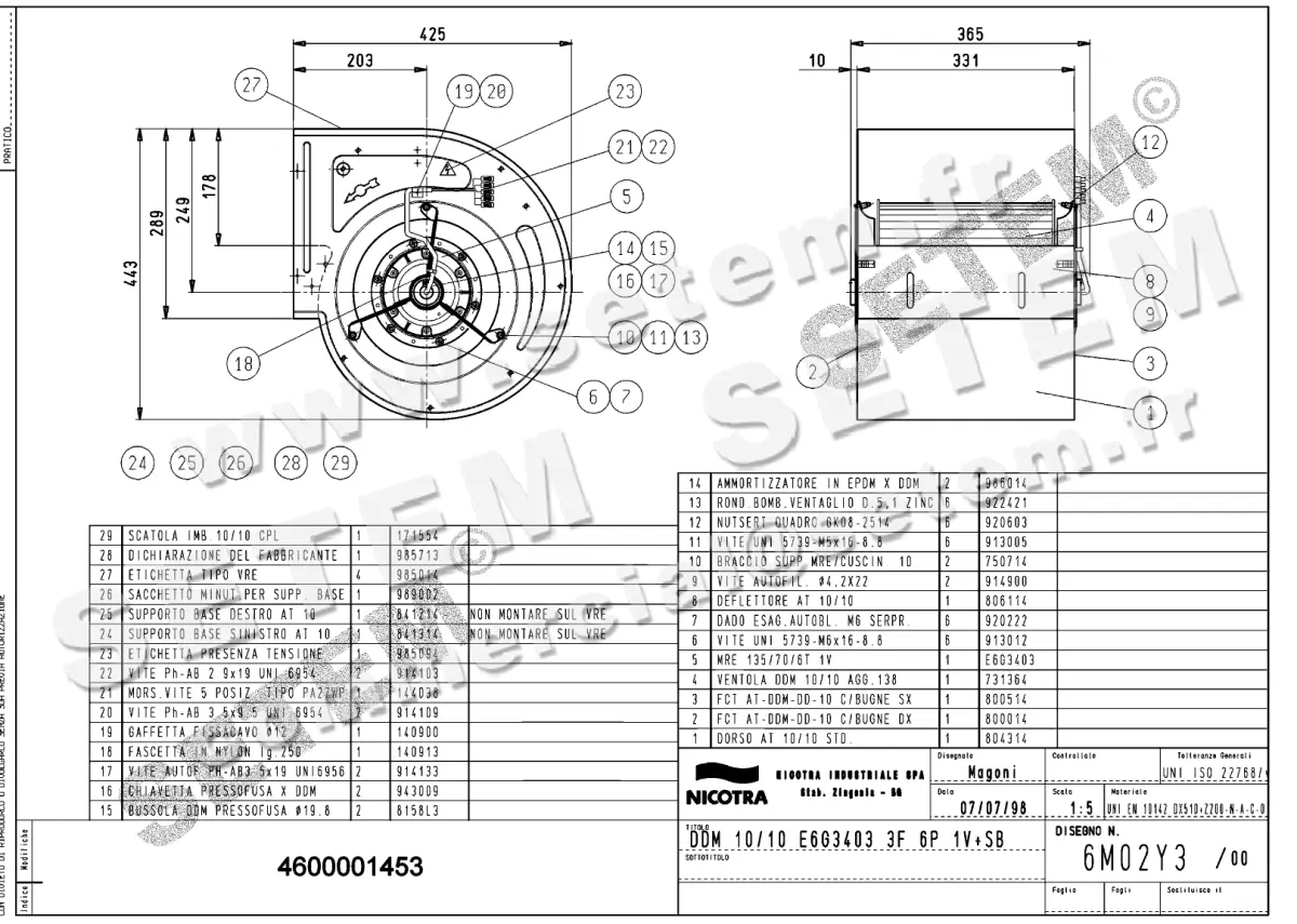 4624001453-VENTILATEUR NICOTRA GEBHARDT DDM10/10 245W 6P T230/400V 1V E6G3403 +PI *6M02Y3*