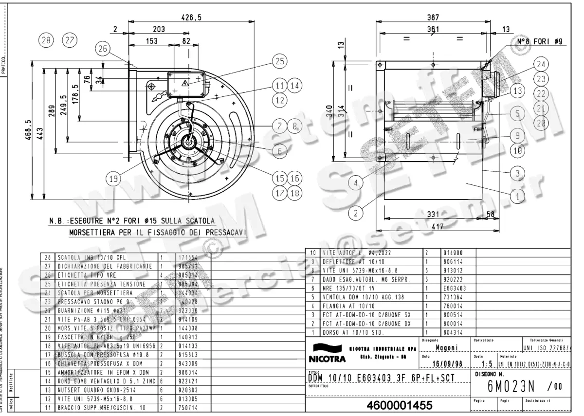 4624001455-VENTILATEUR NICOTRA GEBHARDT DDM10/10 245W 6P T230/400V 1V E6G3403 +BR+BB *6M023N*
