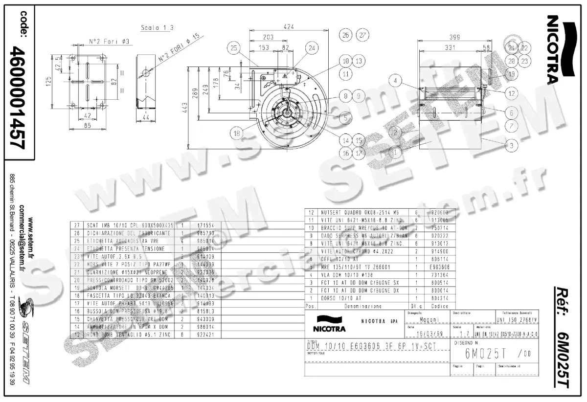 4624001457-VENTILATEUR NICOTRA GEBHARDT DDM10/10 350W 6P T230/400V 1V E6G3606 +BB *6M025T* 2