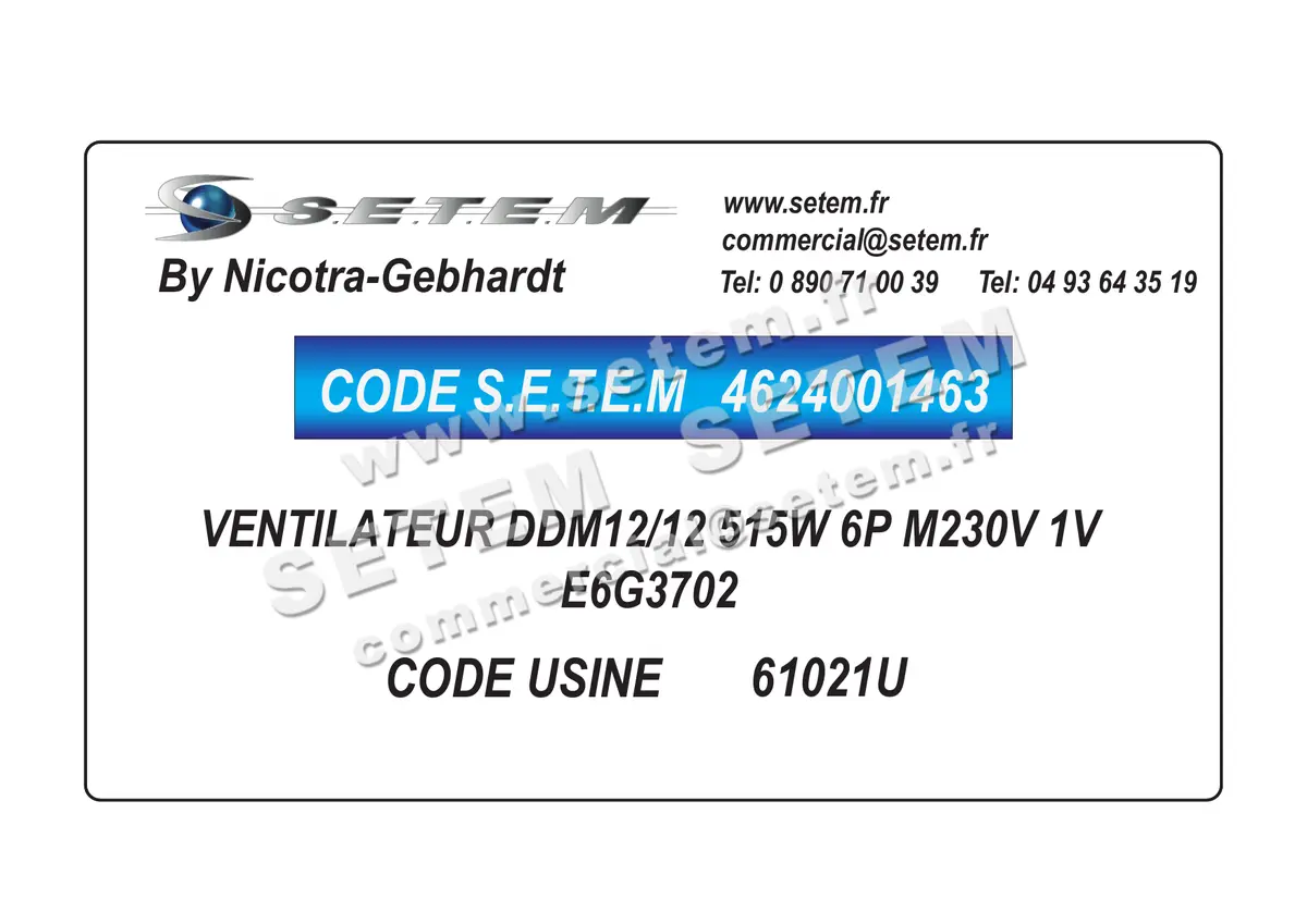 4624001463-VENTILATEUR NICOTRA GEBHARDT DDM12/12 515W 6P M230V 1V E6G3702 *61021U* 2