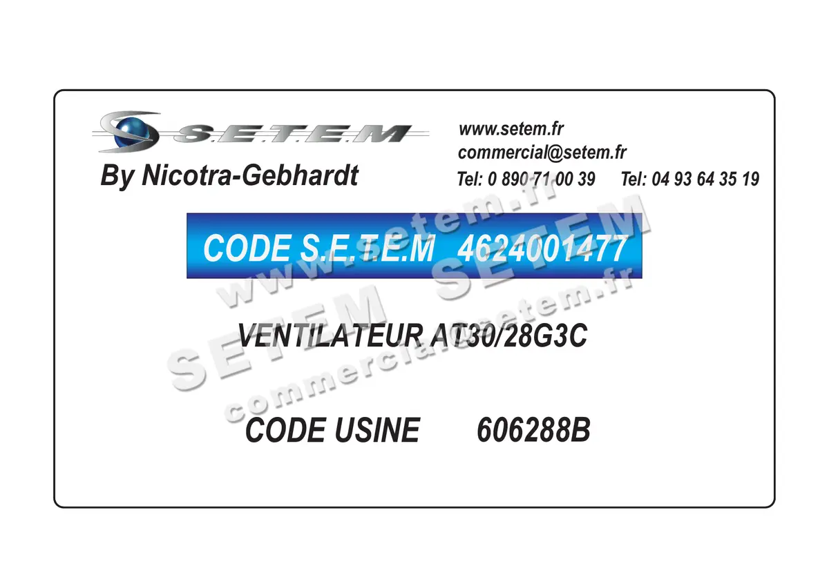 4624001477-VENTILATEUR NICOTRA GEBHARDT AT30/28G3C *606288B*