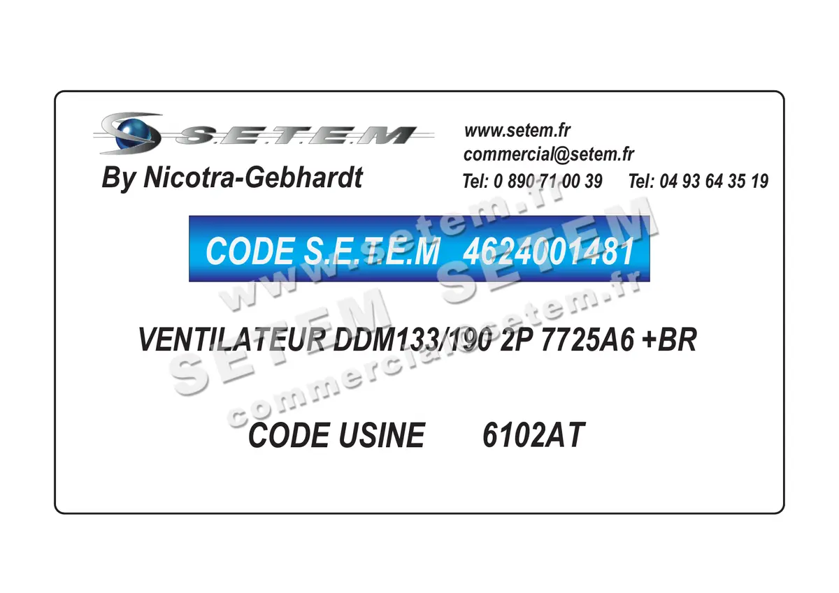 4624001481-VENTILATEUR NICOTRA GEBHARDT DDM133/190 2P 7725A6 +BR *6102AT* 2