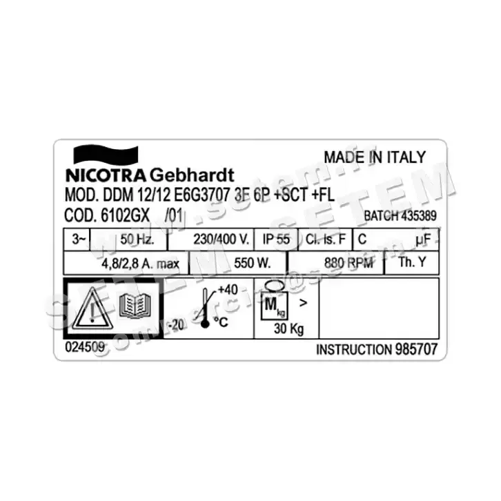 4624001496-VENTILATEUR NICOTRA GEBHARDT DDM12/12 550W 6P T230/400V 1V E6G3707 +BR+BB *6102GX* 3