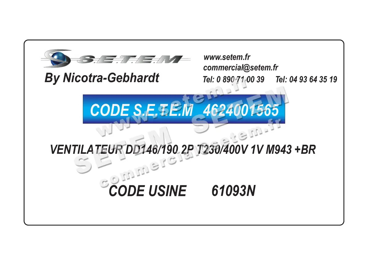 4624001565-VENTILATEUR NICOTRA GEBHARDT DD146/190 2P T230/400V 1V M943 +BR *61093N*