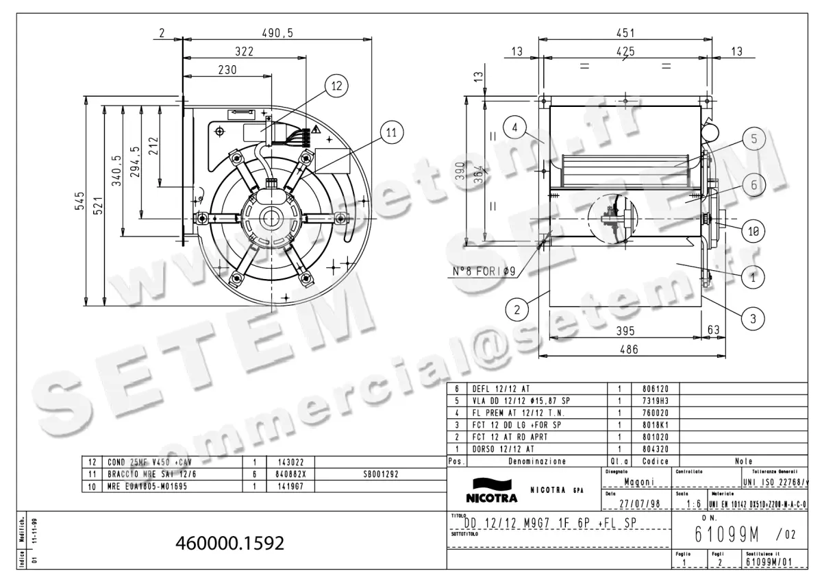 4624001592-VENTILATEUR NICOTRA GEBHARDT DD12/12 1100W 6P M230V M9G7 +BR *61099M*