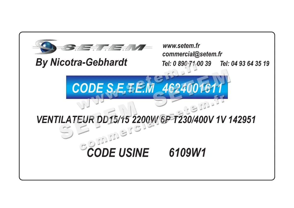 4624001611-VENTILATEUR NICOTRA GEBHARDT DD15/15 2200W 6P T230/400V 1V 142951 *6109W1*
