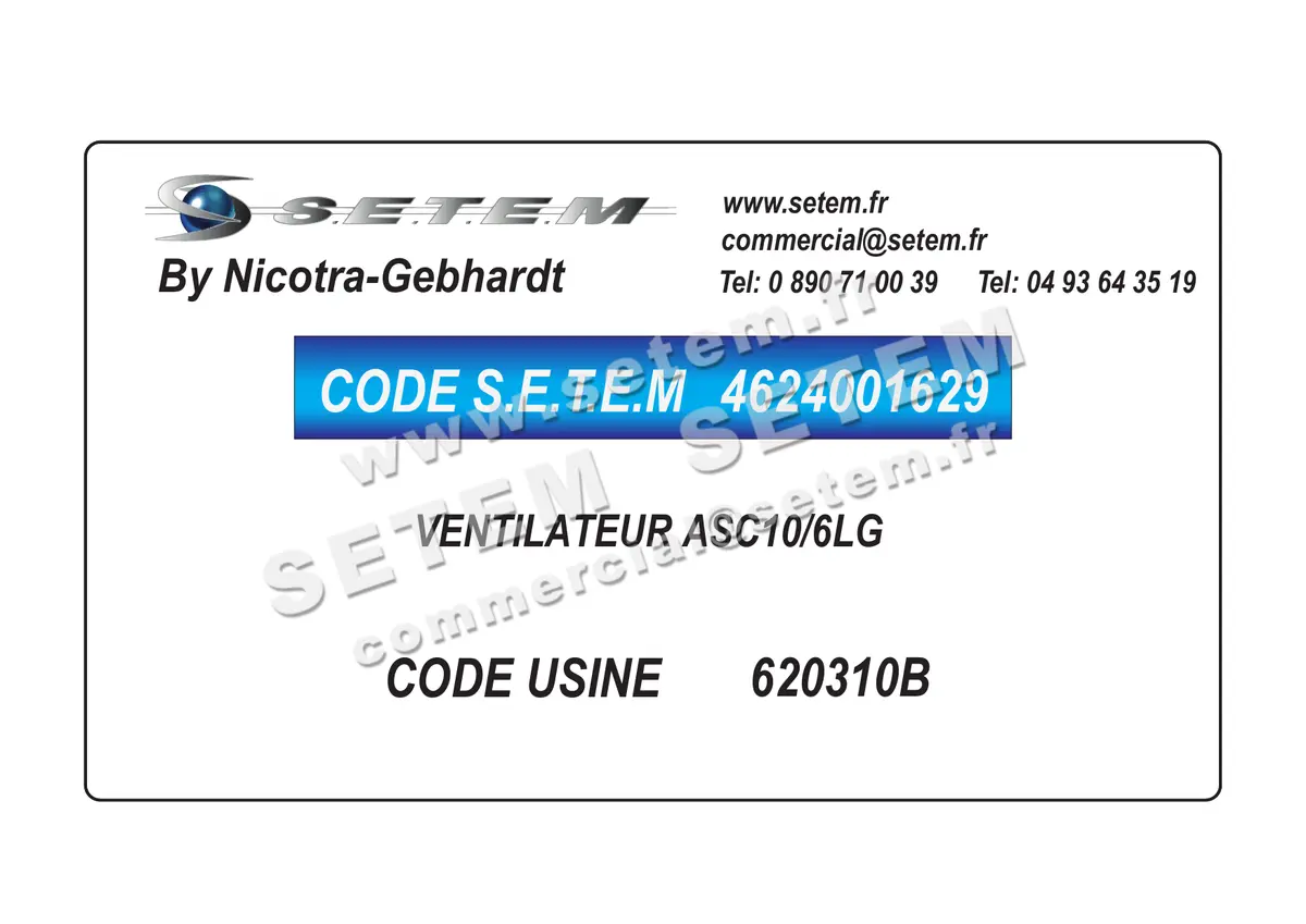 4624001629-VENTILATEUR NICOTRA GEBHARDT ASC10/6LG *620310B*