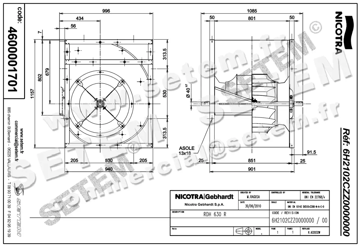 4624001701-VENTILATEUR NICOTRA GEBHARDT RDH630R *6H2102CZZ0000000* 2