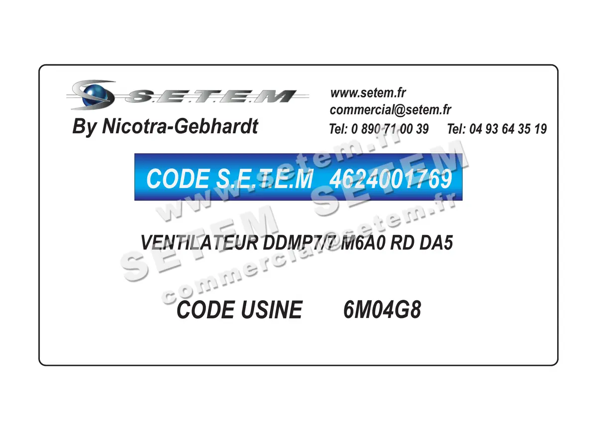 4624001769-VENTILATEUR NICOTRA GEBHARDT DDMP7/7 M6A0 RD DA5 *6M04G8*