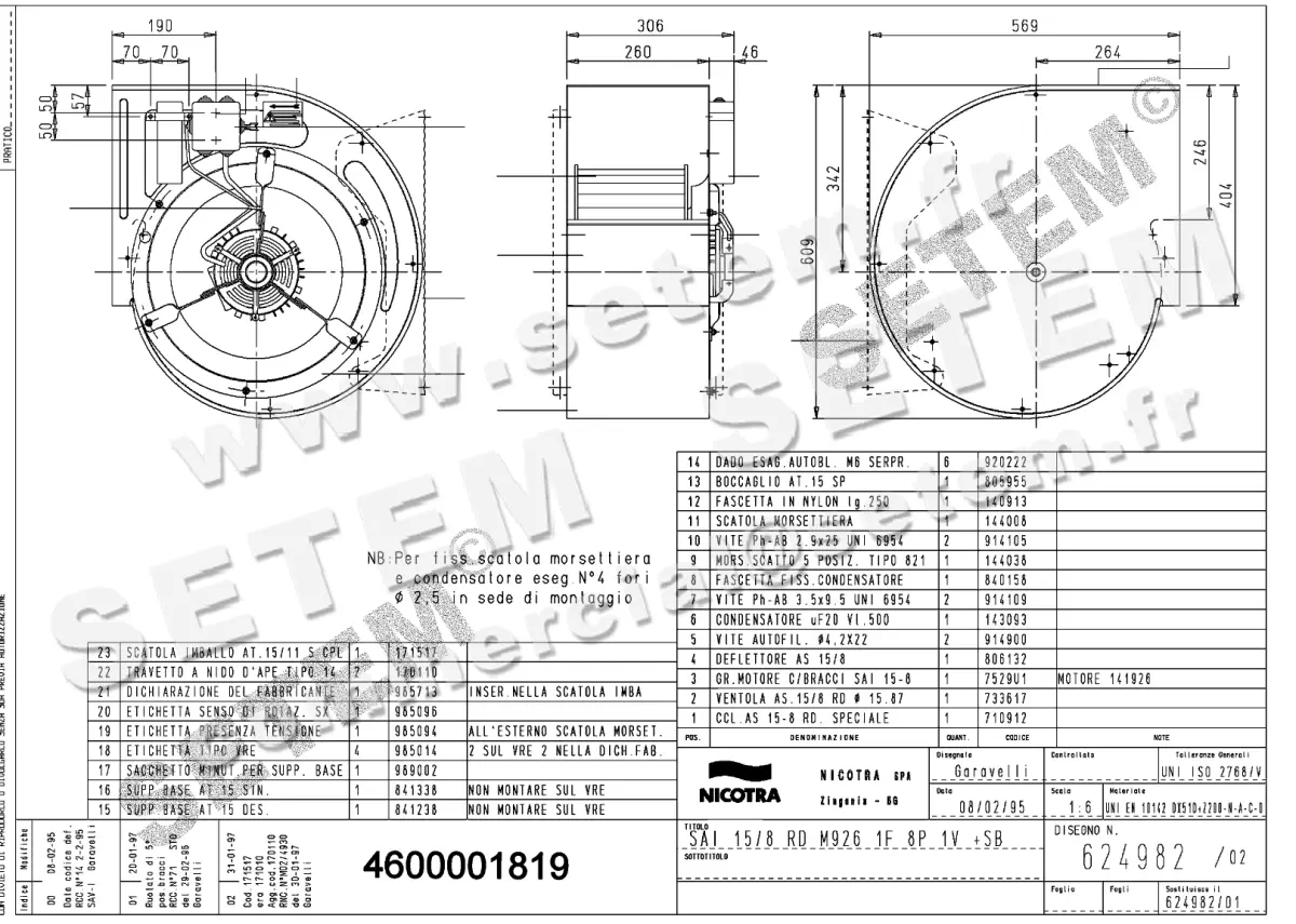 4624001819-VENTILATEUR NICOTRA GEBHARDT SAI15/8RD 450W 8P M230V 1V M926 +BB+PI *624982*
