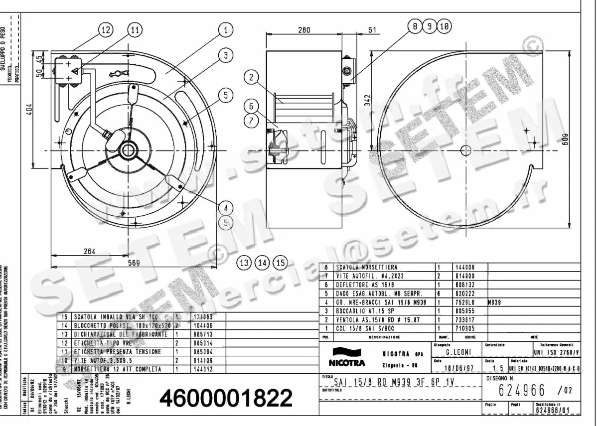 4624001822-VENTILATEUR NICOTRA GEBHARDT SAI15/8RD 1300W 6P T230/400V 1V M939 +BB *624966*