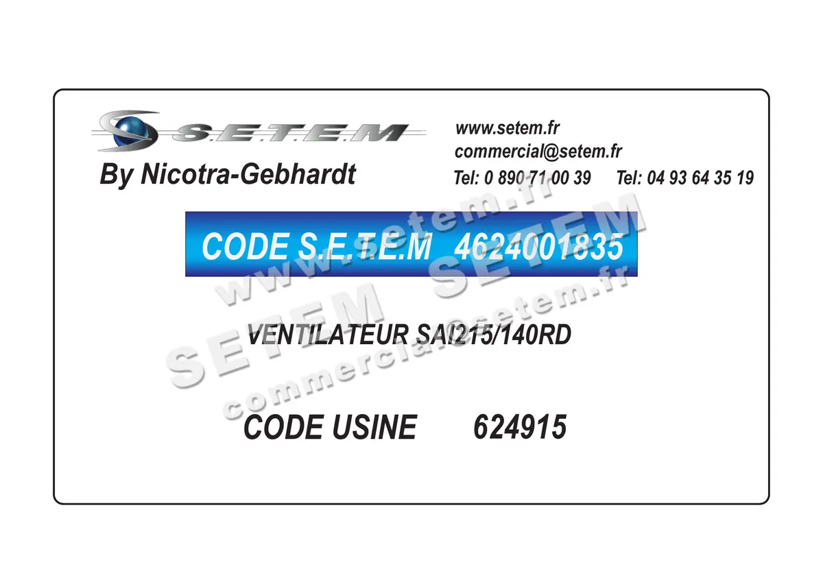 4624001835-VENTILATEUR NICOTRA GEBHARDT SAI215/140RD *624915*