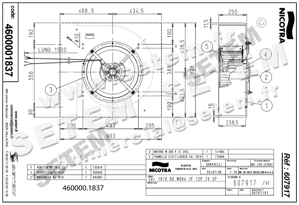 4624001837-VENTILATEUR NICOTRA GEBHARDT SAI18/8RD 200W 12P M230V 2V M904 SP *607917* 2