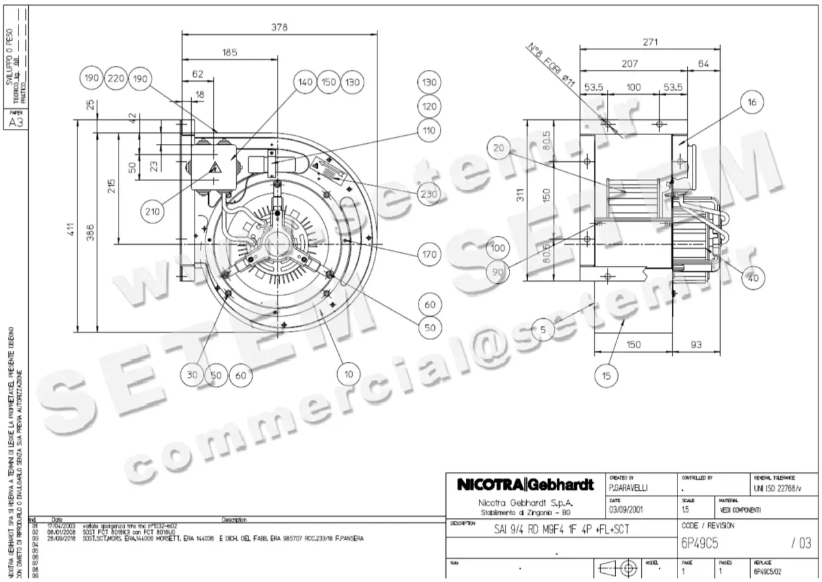 4624001847-VENTILATEUR NICOTRA GEBHARDT SAI9/4RD 300W 4P M230V 1V M9F4 +BR+BB *6P49C5* 2