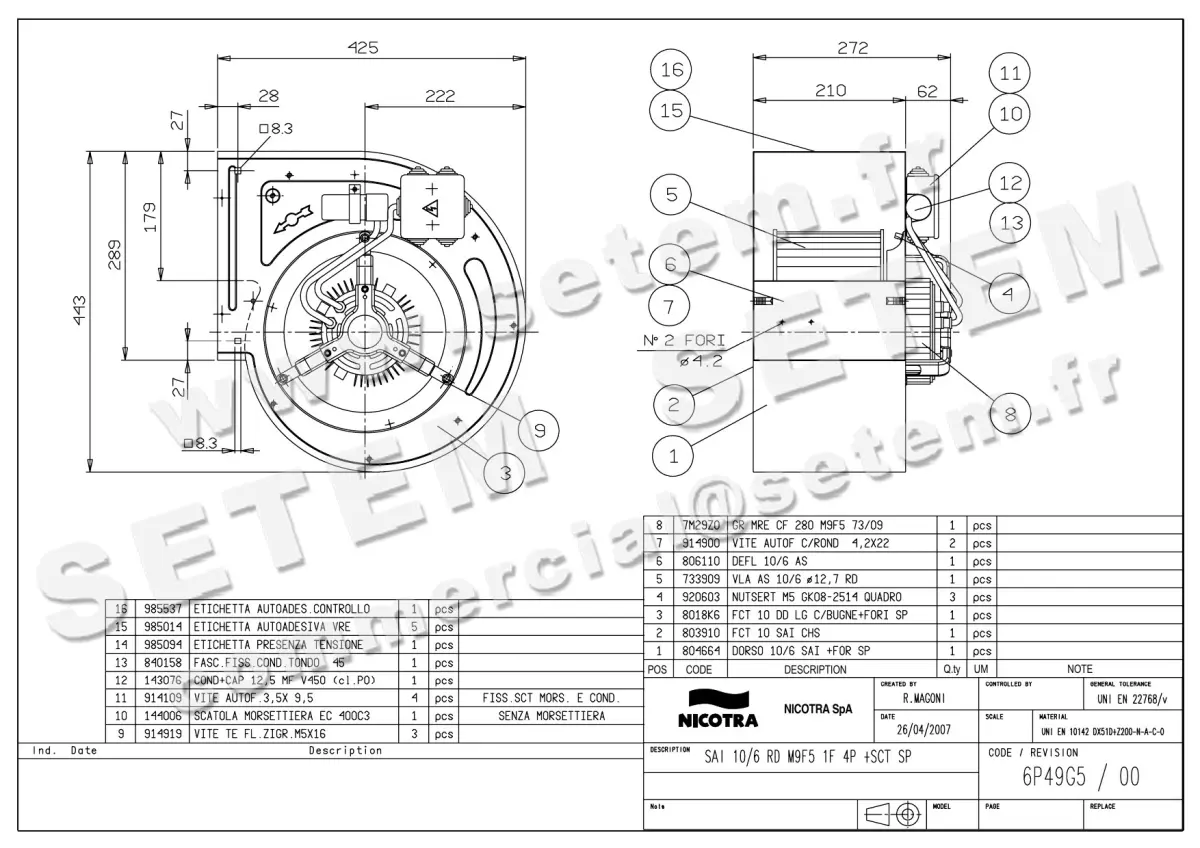 4624001859-VENTILATEUR NICOTRA GEBHARDT SAI10/6RD 550W 4P M230V 1V M9F5 +BB *6P49G5* 2