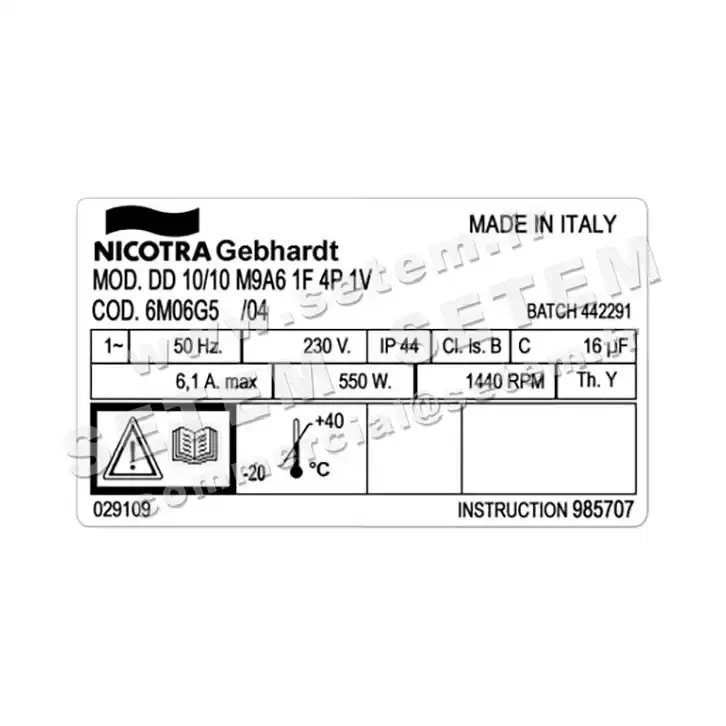 4624001873-VENTILATEUR NICOTRA GEBHARDT DD10/10 550W 4P M230V 1V M9A6 *6M06G5* 3