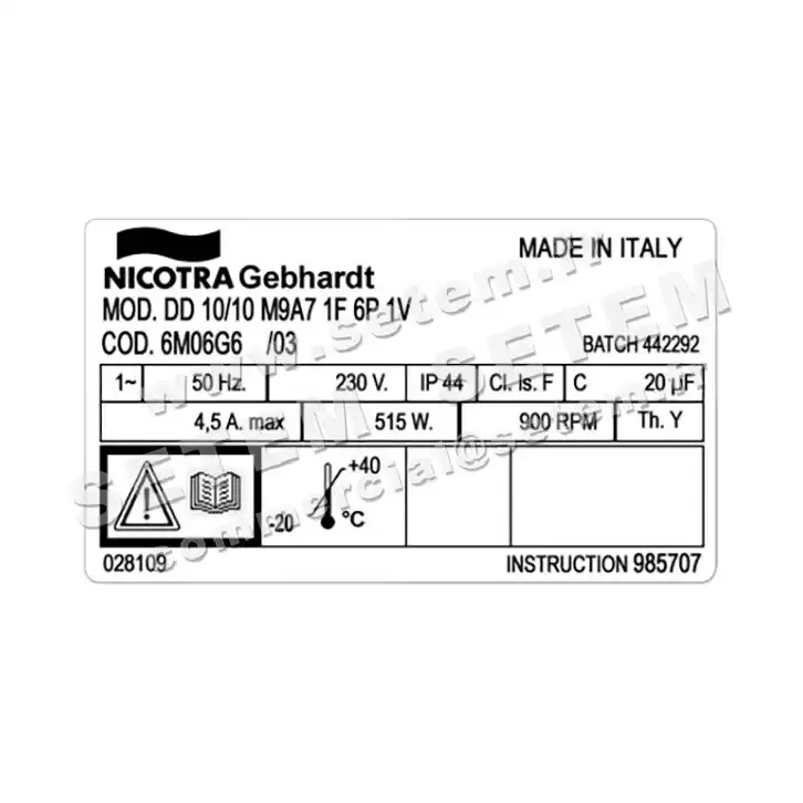 4624001874-VENTILATEUR NICOTRA GEBHARDT DD10/10 515W 6P M230V 1V M9A7 *6M06G6* 3