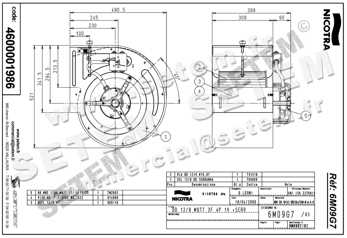 4624001986-VENTILATEUR NICOTRA GEBHARDT DD12/9 1500W 4P T230/400V 1V M977 +VIS+BB *6M09G7* 2