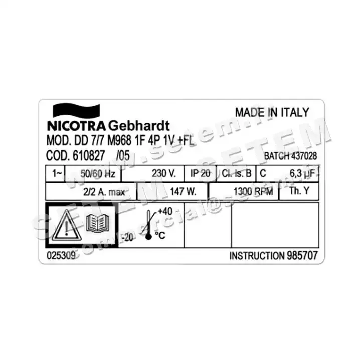 4624002008-VENTILATEUR NICOTRA GEBHARDT DD7/7 147W 4P M230V 1V M968 +BR *610827* 3