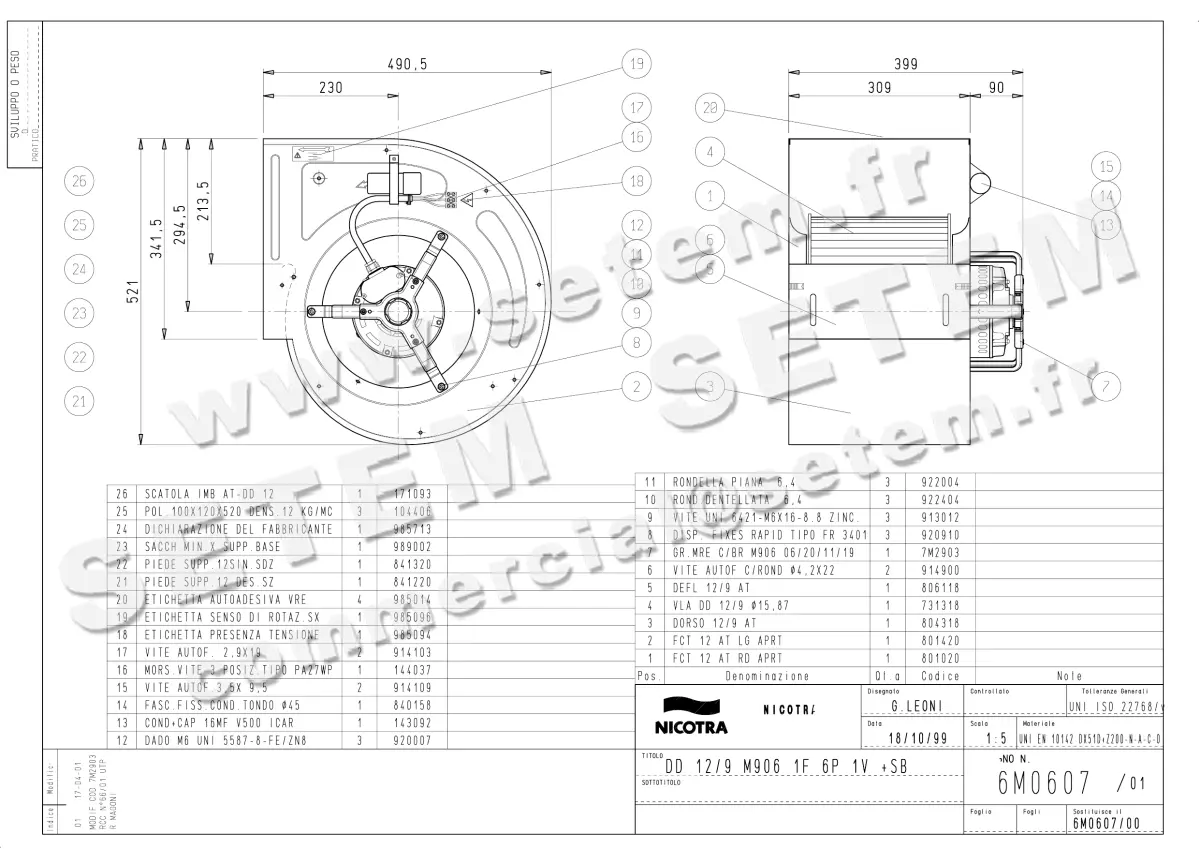 4624002091-VENTILATEUR NICOTRA GEBHARDT DD12/9 590W 6P M230V 1V M906 *6M0607*