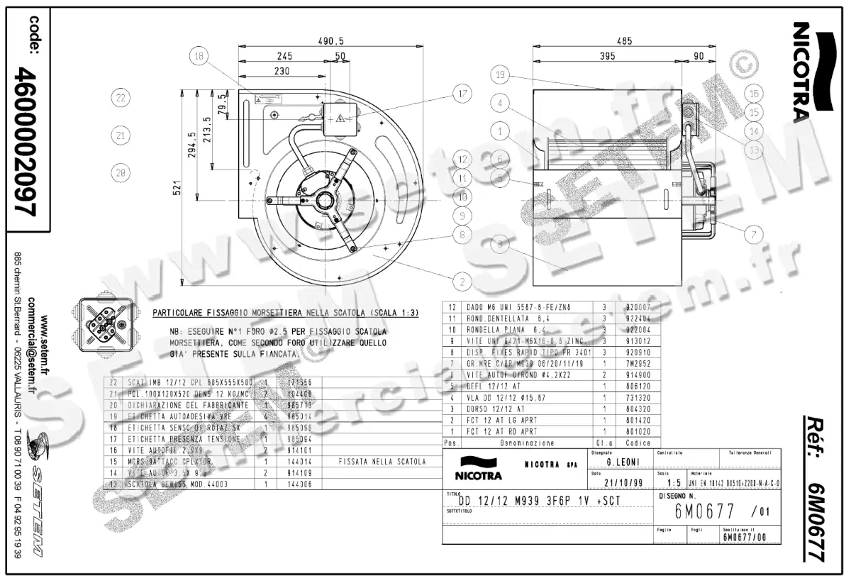 4624002097-VENTILATEUR NICOTRA GEBHARDT DD12/12 1300W 6P T230/400V 1V M939 *6M0677* 2
