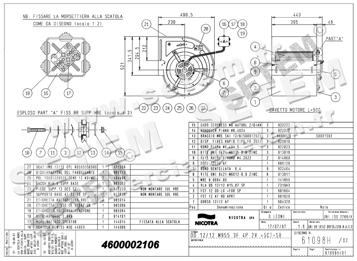 4624002106-VENTILATEUR NICOTRA GEBHARDT DD12/12 1500W 4P T400V 2V M955 +PI+BB *61098H*