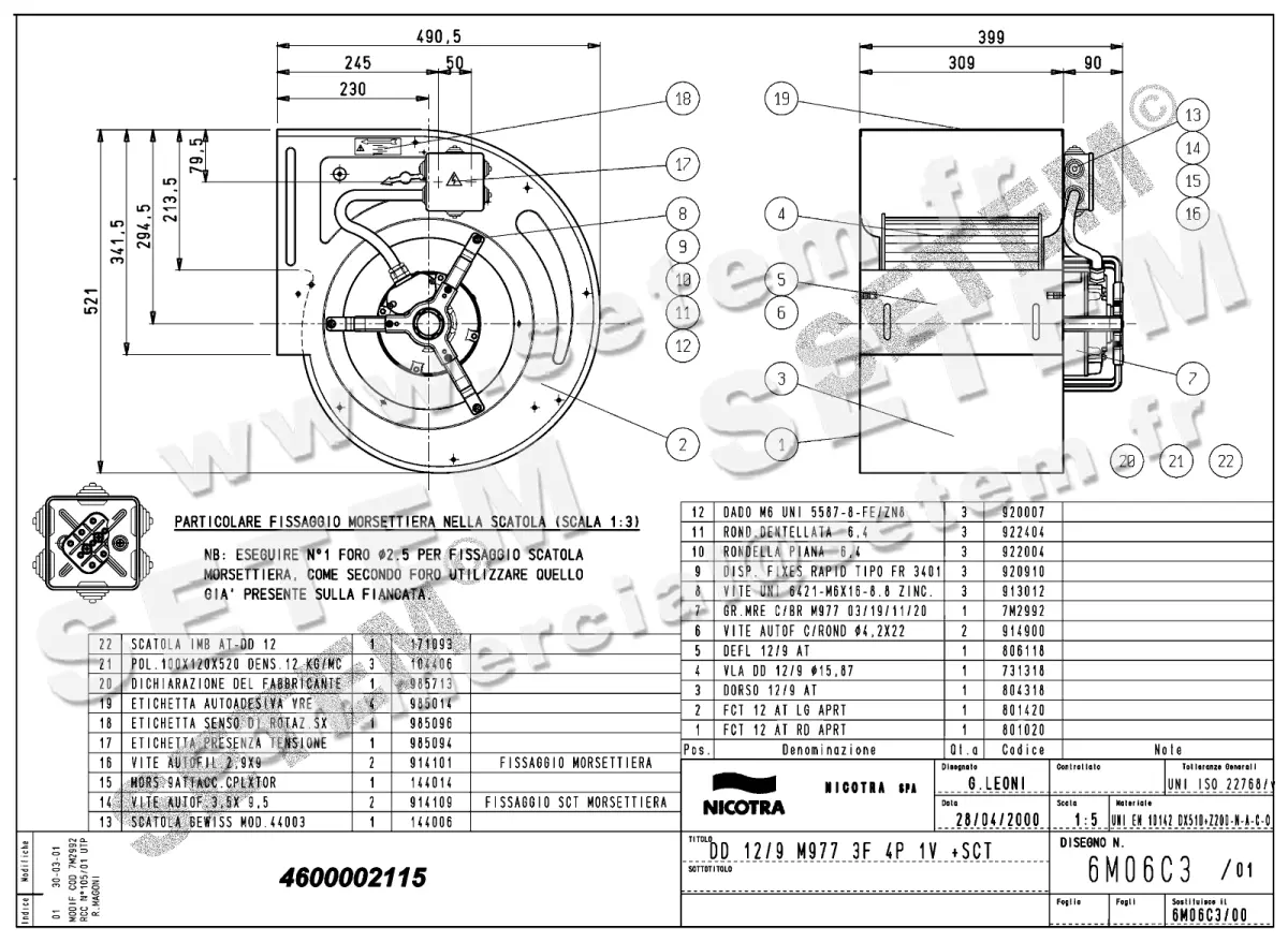 4624002115-VENTILATEUR NICOTRA GEBHARDT DD12/9 1500W 4P T230/400V 1V M977 +BB *6M06C3*