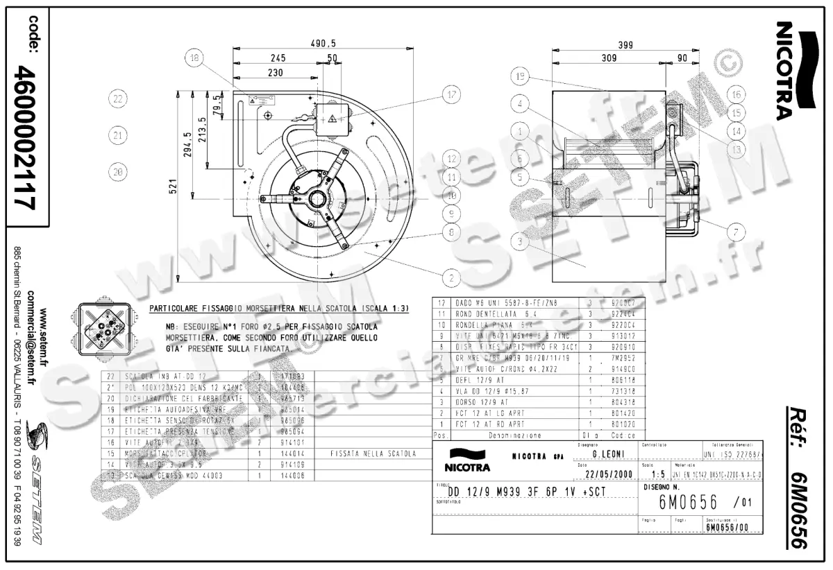 4624002117-VENTILATEUR NICOTRA GEBHARDT DD12/9 1300W 6P T230/400V 1V M939 +BB *6M0656* 2