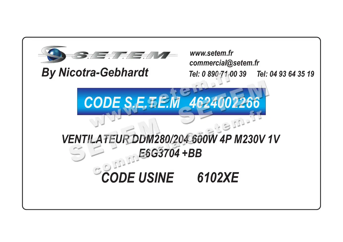 4624002266-VENTILATEUR NICOTRA GEBHARDT DDM280/204 600W 4P M230V 1V E6G3704 +BB *6102XE* 2