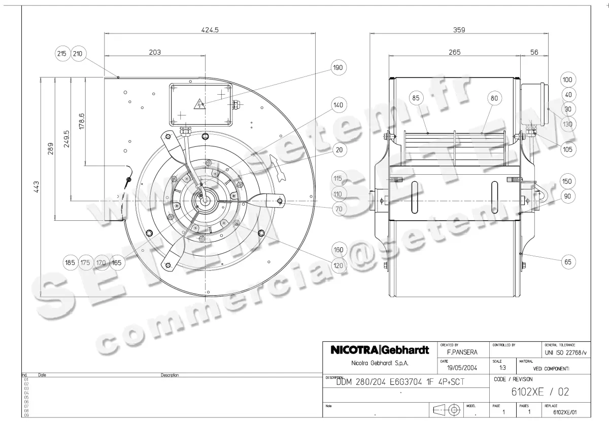 4624002266-VENTILATEUR NICOTRA GEBHARDT DDM280/204 600W 4P M230V 1V E6G3704 +BB *6102XE*