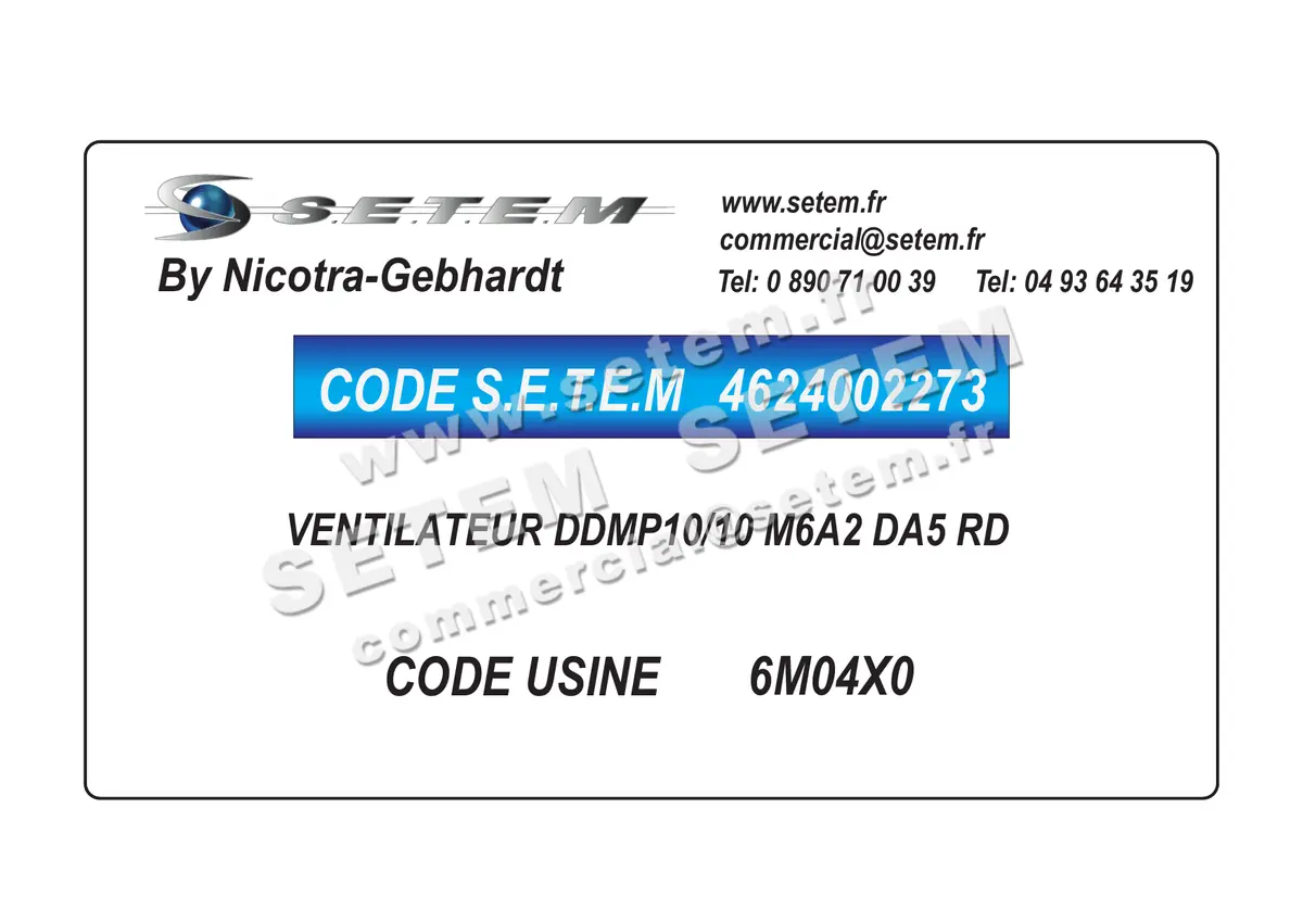 4624002273-VENTILATEUR NICOTRA GEBHARDT DDMP10/10 M6A2 DA5 RD *6M04X0*