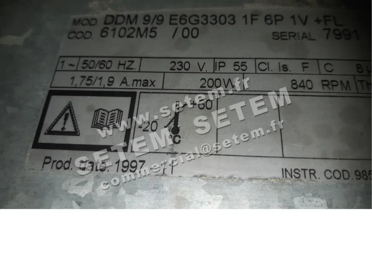 4624002304-VENTILATEUR NICOTRA GEBHARDT DDM9/9 200W 6P M230V 1V E6G3303 +BR *6102M5*