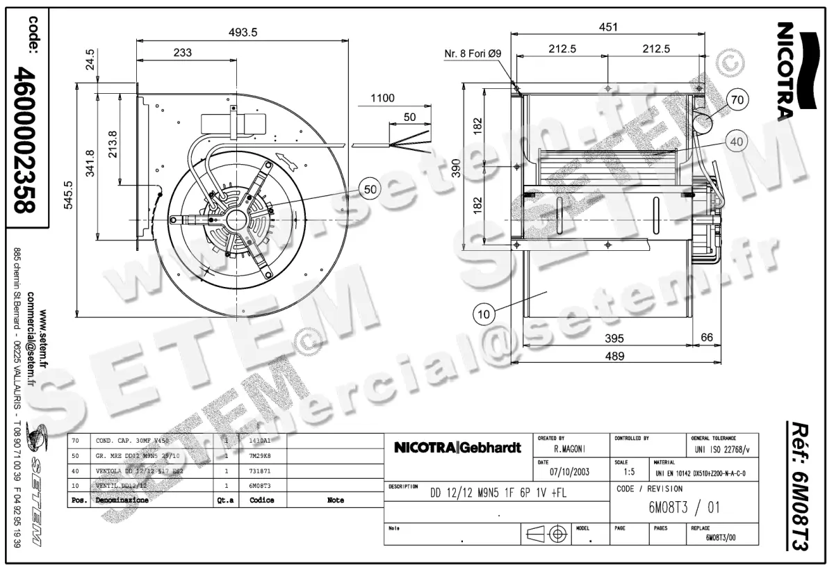 4624002358-VENTILATEUR NICOTRA GEBHARDT DD12/12 515W 6P M230V 1V M9N5 +BR *6M08T3* 2