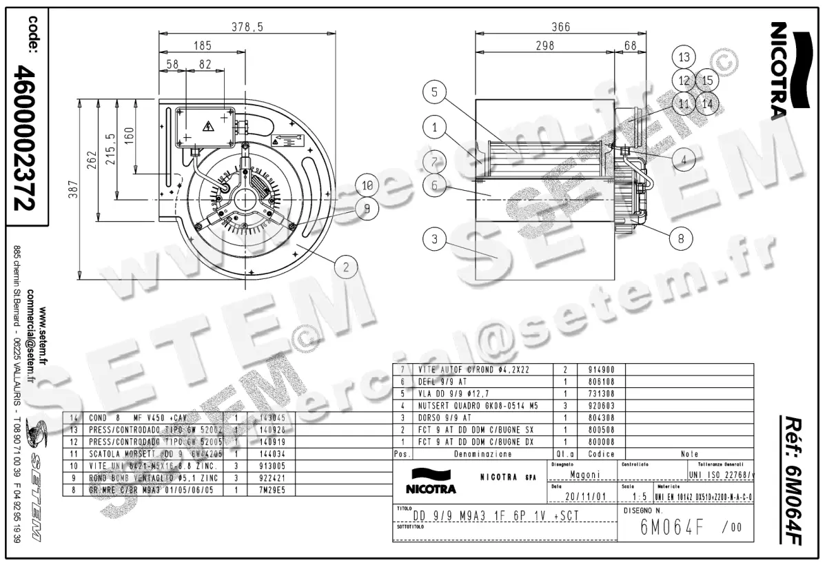4624002372-VENTILATEUR NICOTRA GEBHARDT DD9/9 245W 6P M230V 1V M9A3 +BB *6M064F* 2