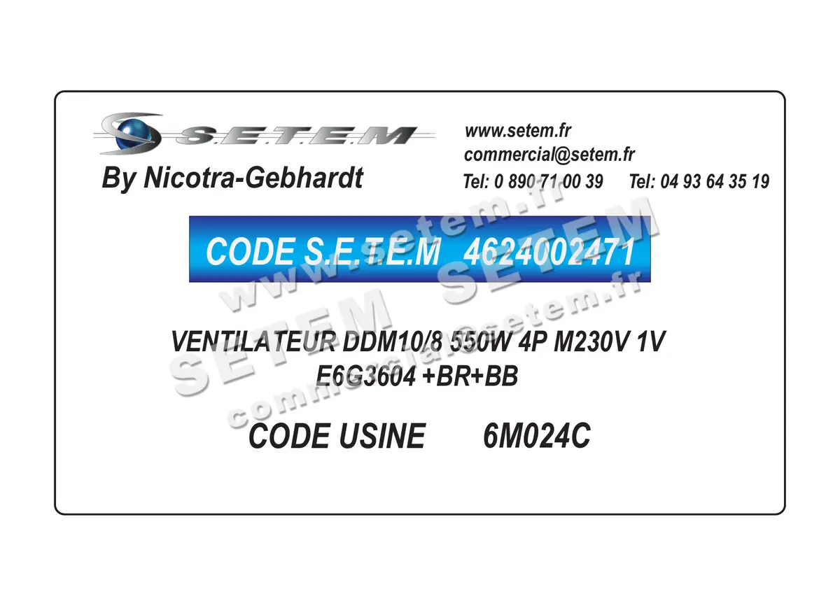 4624002471-VENTILATEUR NICOTRA GEBHARDT DDM10/8 550W 4P M230V 1V E6G3604 +BR+BB *6M024C*