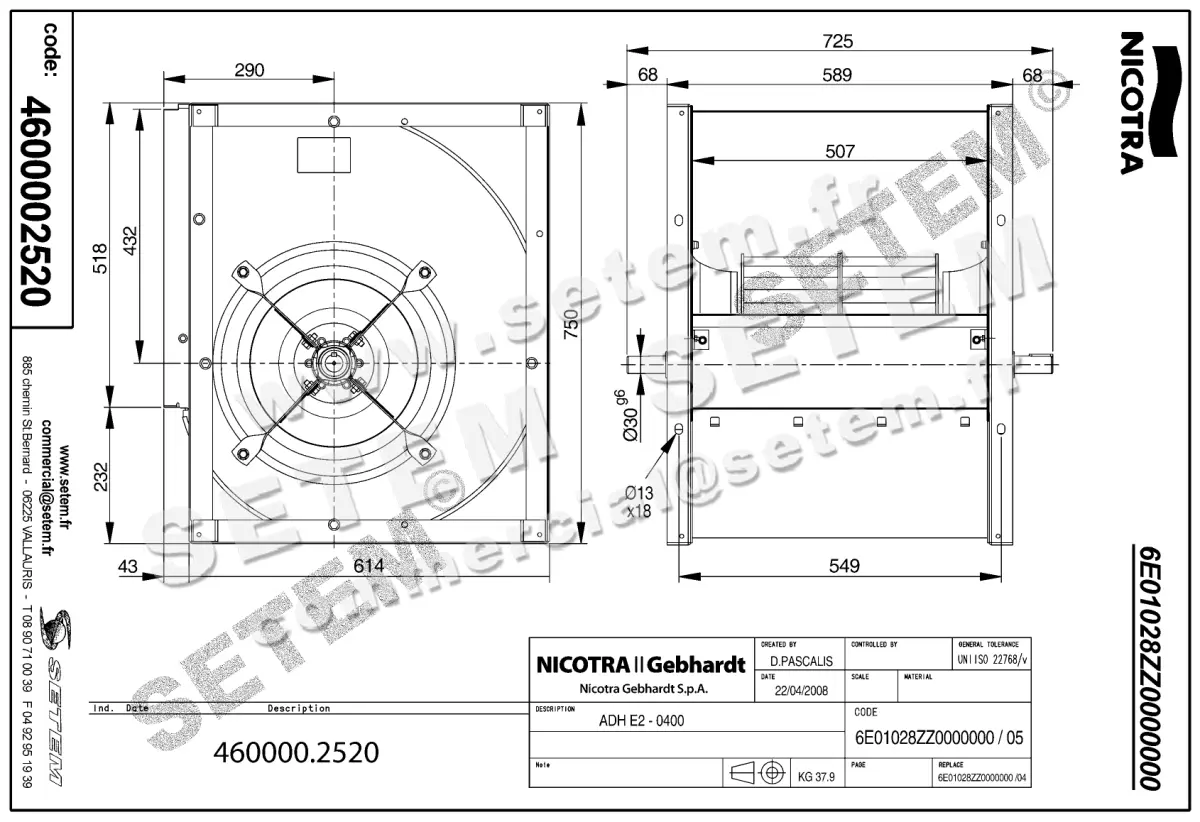 4624002520-VENTILATEUR NICOTRA GEBHARDT ADH400R *6E01028ZZ0000000*