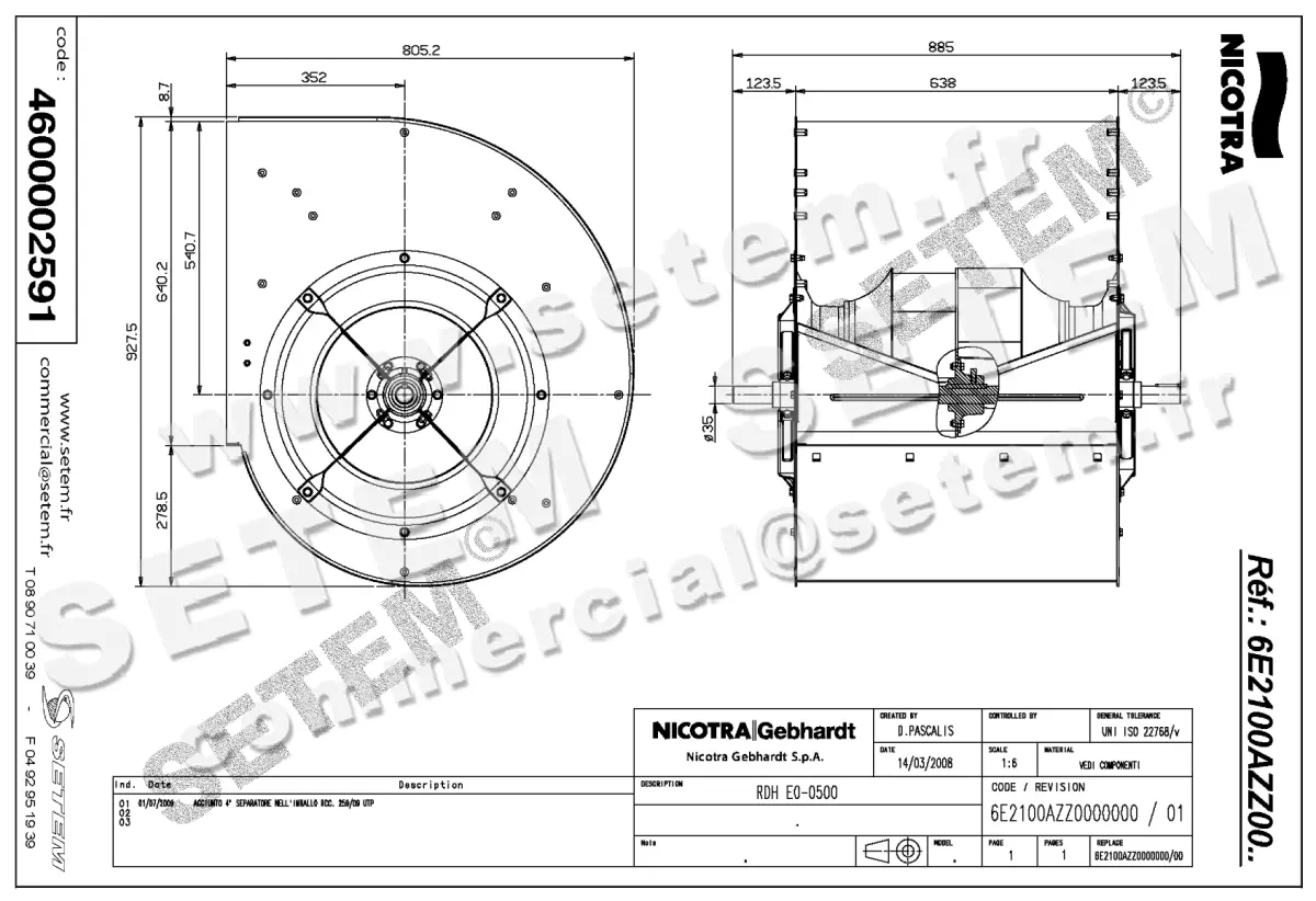 4624002591-VENTILATEUR NICOTRA GEBHARDT RDH500L *6E2100AZZ0000000* 2