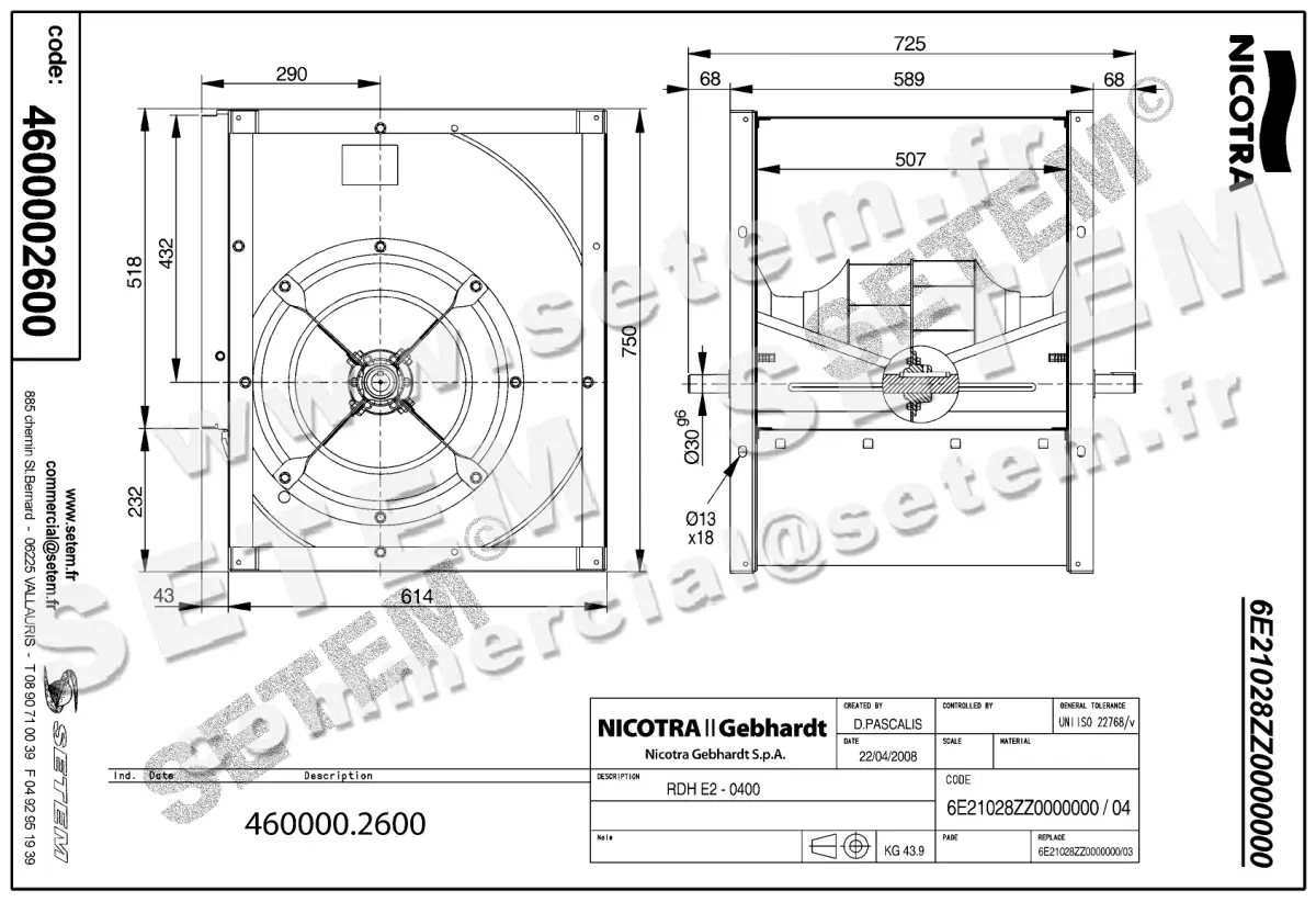 4624002600-VENTILATEUR NICOTRA GEBHARDT RDH.E2.0400 *6E21028ZZ0000000* 2