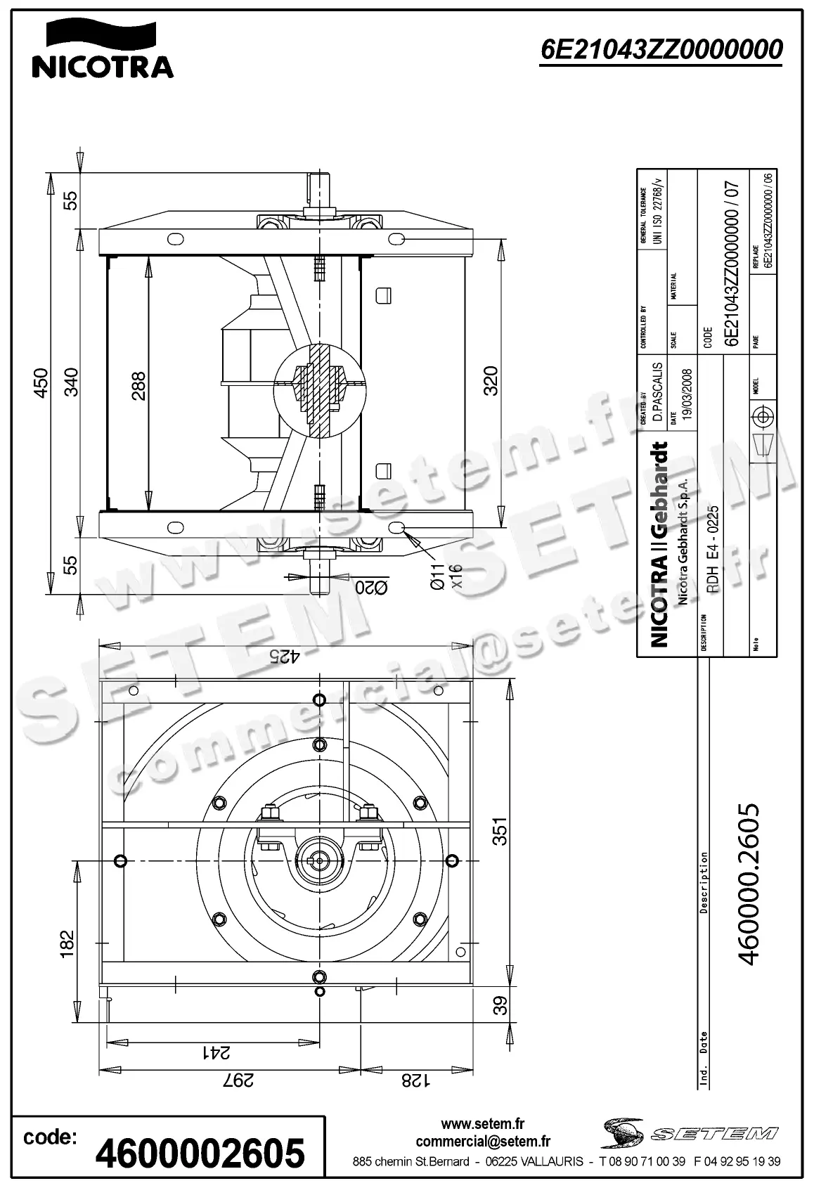 4624002605-VENTILATEUR NICOTRA GEBHARDT RDH225K *6E21043ZZ0000000* 2