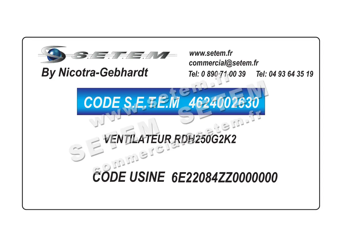 4624002630-VENTILATEUR NICOTRA GEBHARDT RDH250G2K2 *6E22084ZZ0000000*