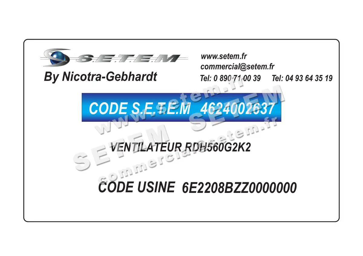 4624002637-VENTILATEUR NICOTRA GEBHARDT RDH560G2K2 *6E2208BZZ0000000*