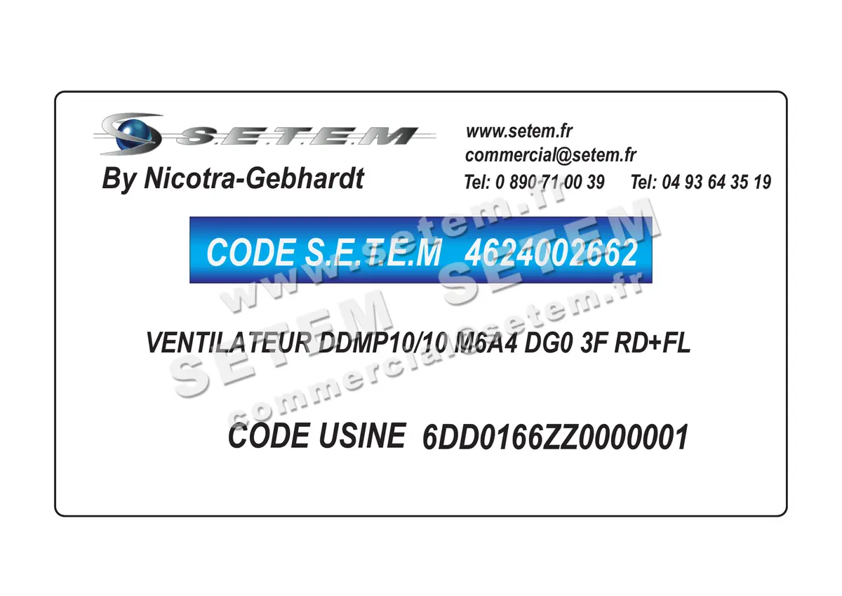 4624002662-VENTILATEUR NICOTRA GEBHARDT DDMP10/10 M6A4 DG0 3F RD+FL *6DD0166ZZ0000001*