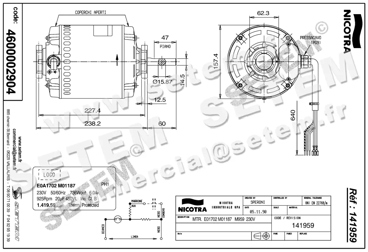 4624002904-MOTEUR NICOTRA GEBHARDT E0A1702 MO1187 "141959"