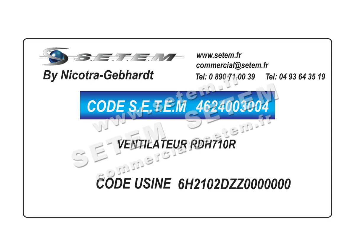 4624003004-VENTILATEUR NICOTRA GEBHARDT RDH710R *6H2102DZZ0000000* 4