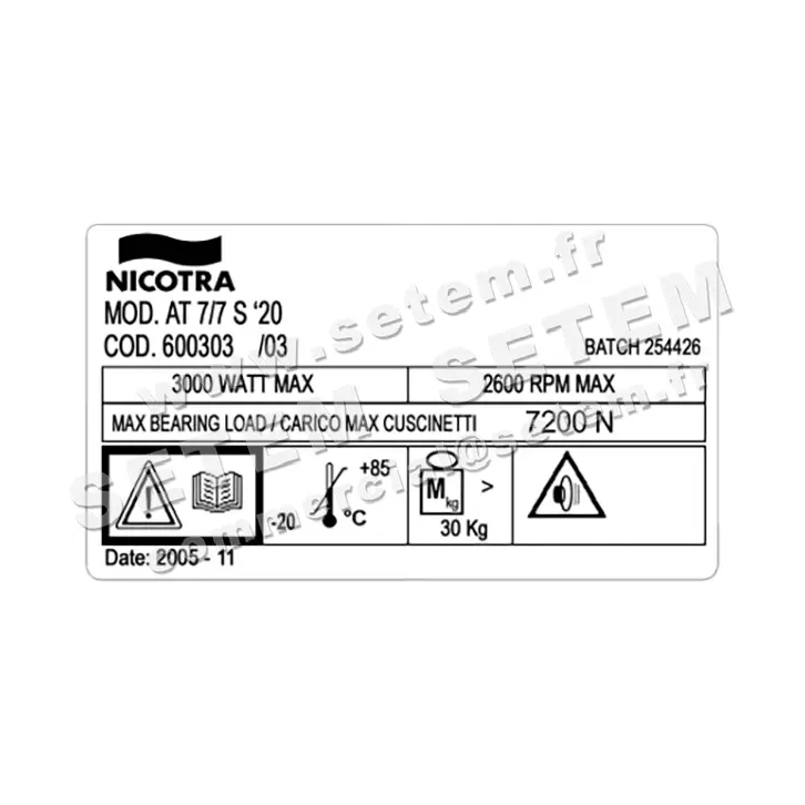 4624003005-VENTILATEUR NICOTRA GEBHARDT AT7/7S *600303* 4